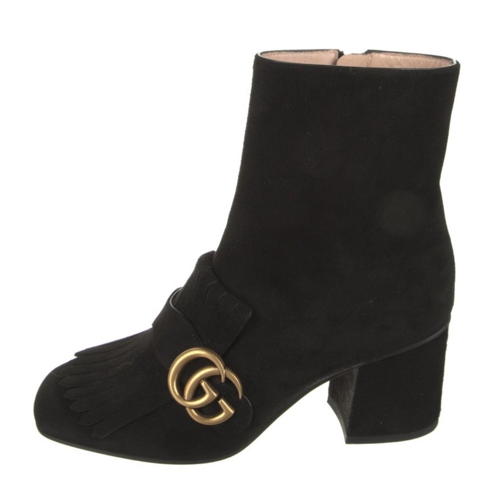 Gucci Suede GG Logo Booties - Picture 1 of 5